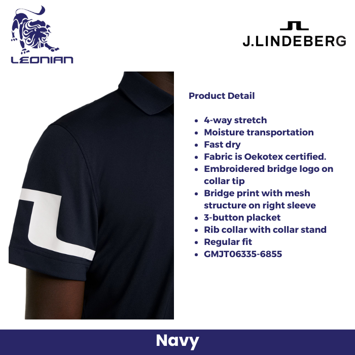 J.Lindeberg Heath Regular Fit Golf Polo Men's Shirt