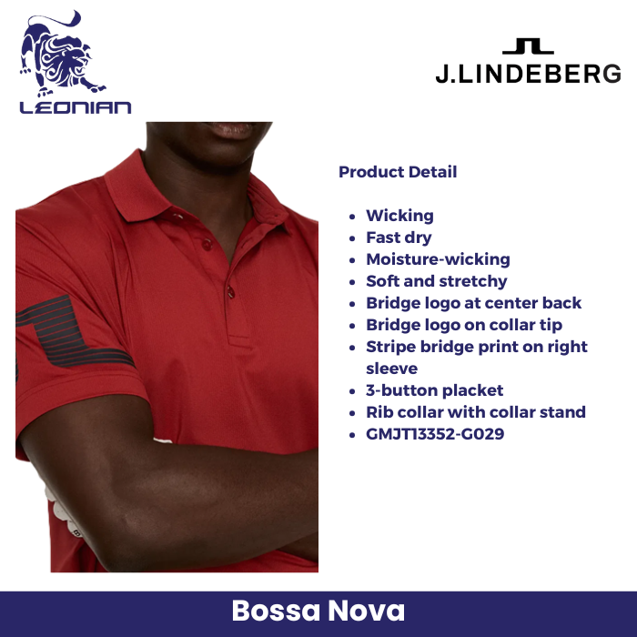 J.Lindeberg Heath Strike Polo Men's Golf Shirt