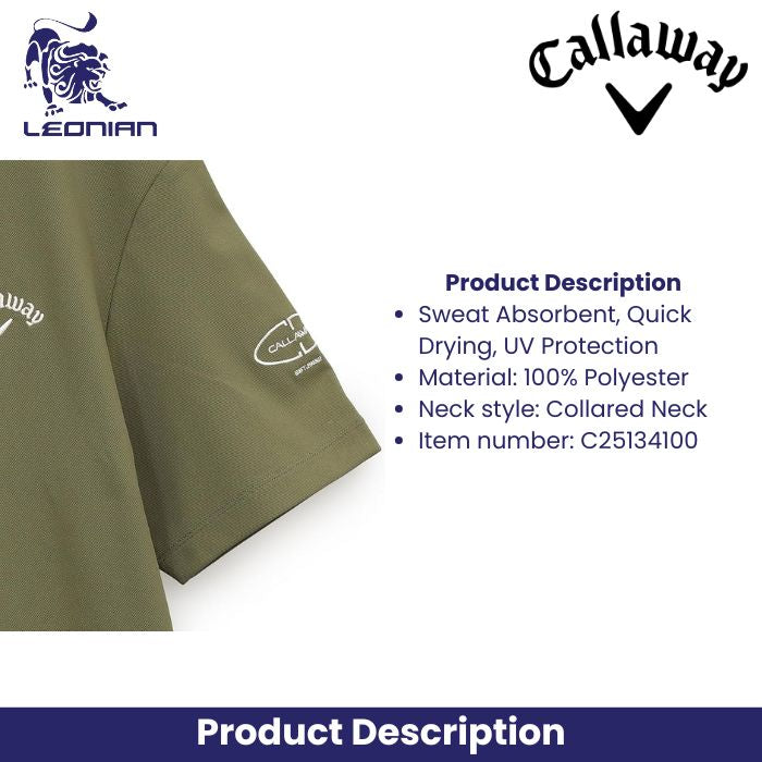 Callaway C25134100 Men's Short Sleeve Polo Shirt