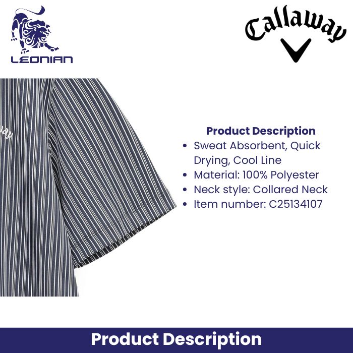Callaway C25134107 Men's Short Sleeve Polo Shirt