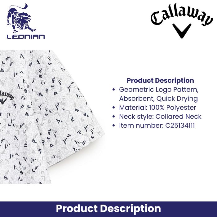 Callaway C25134111 Men's Short Sleeve Polo Shirt