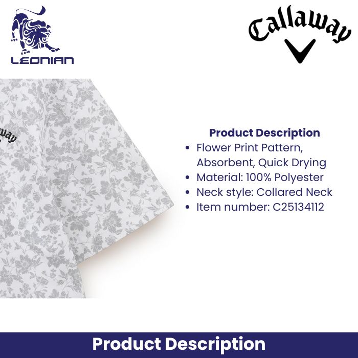 Callaway C25134112 Men's Short Sleeve Polo Shirt