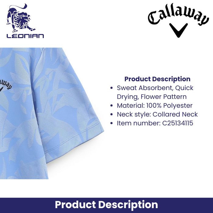 Callaway C25134115 Men's Short Sleeve Polo Shirt