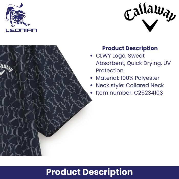 Callaway C25234103 Men's Short Sleeve Polo Shirt