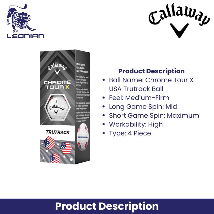 Callaway Chrome Tour X USA Trutrack Golf Ball