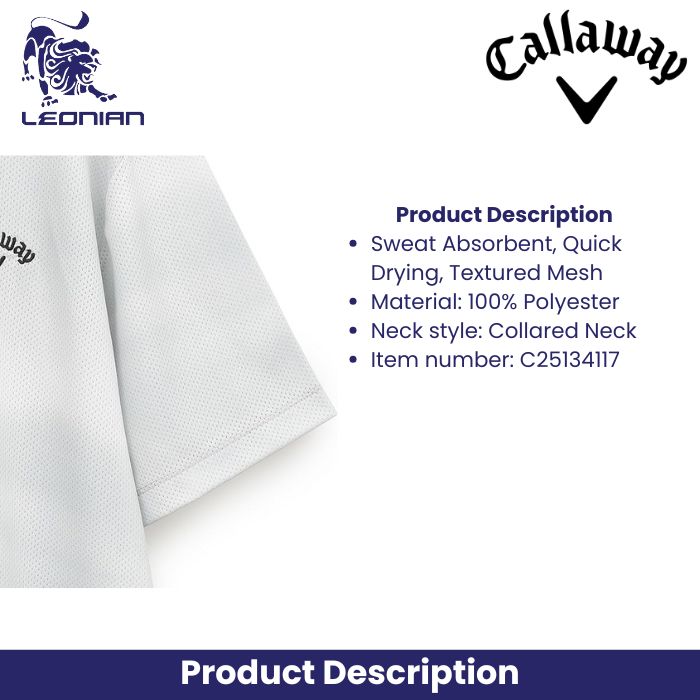 Callaway C25134117 Men's Short Sleeve Polo Shirt