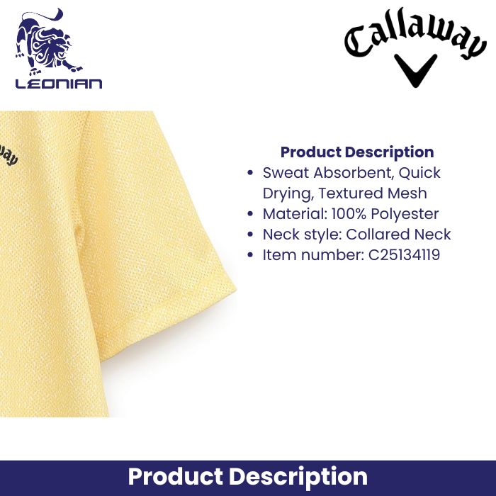 Callaway C25134119 Men's Short Sleeve Polo Shirt