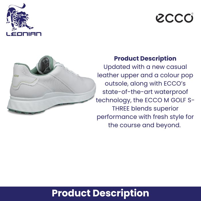 Ecco Golf S-Three Casual Men's Golf Shoes