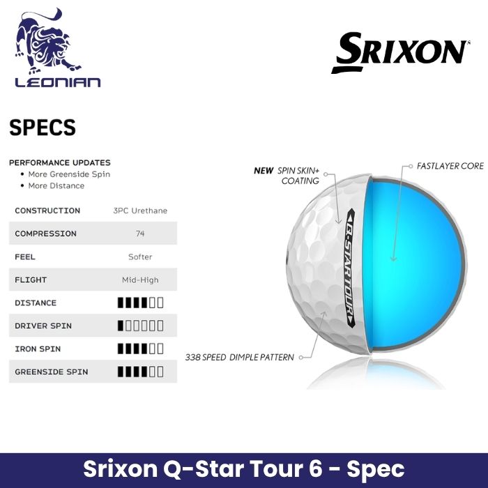 Srixon Q-STAR TOUR 6 Golf Balls 2026