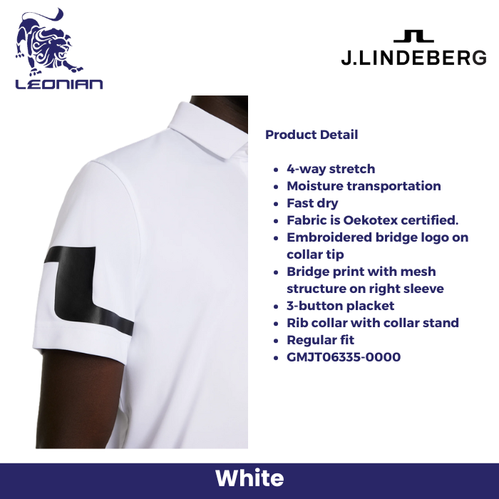 J.Lindeberg Heath Regular Fit Golf Polo Men's Shirt