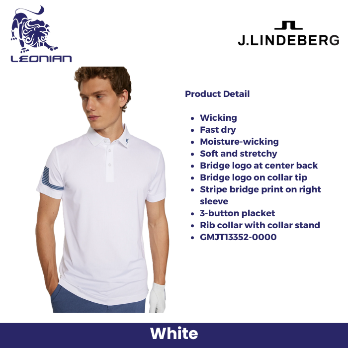 J.Lindeberg Heath Strike Polo Men's Golf Shirt