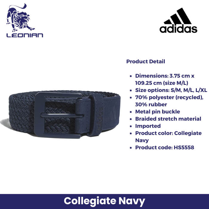 Adidas Men's Golf Braided Stretch Belt