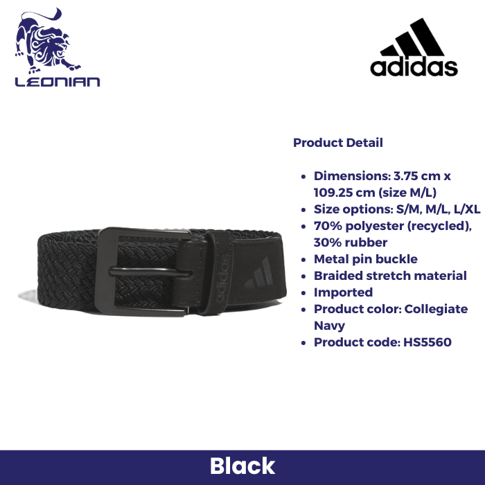 Adidas Men's Golf Braided Stretch Belt