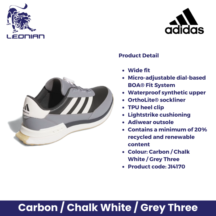 Adidas Men's Golf Shoes S2GSL BOA 24 Wide Spikeless