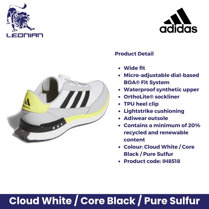 Adidas Men's Golf Shoes S2GSL BOA 24 Wide Spikeless