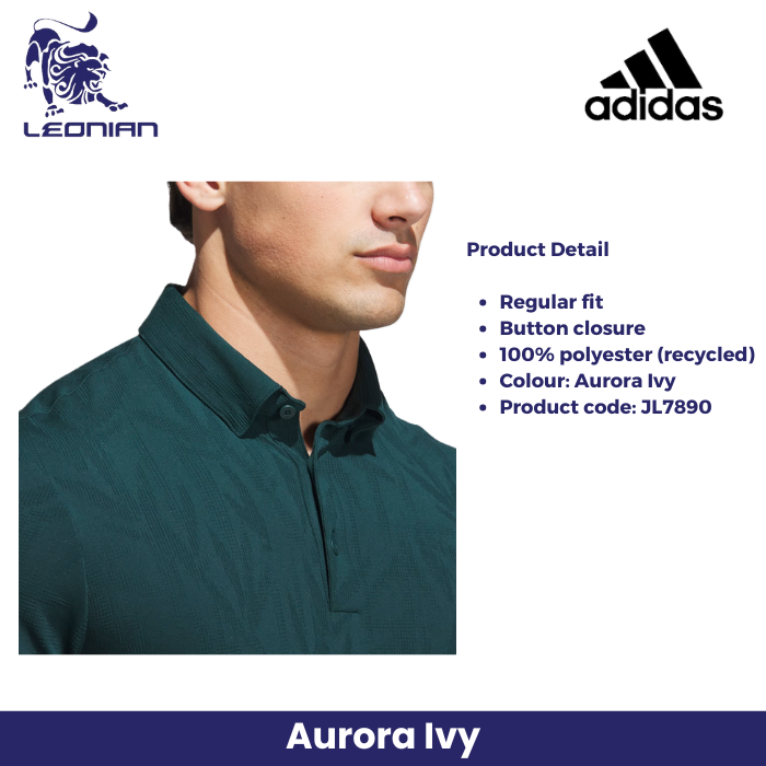 Adidas Men's Golf Shirt Go-To Textured Polo
