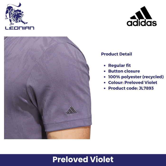 Adidas Men's Golf Shirt Go-To Textured Polo