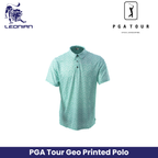 PGA Tour Shirt Golf Ball Geo Printed Polo