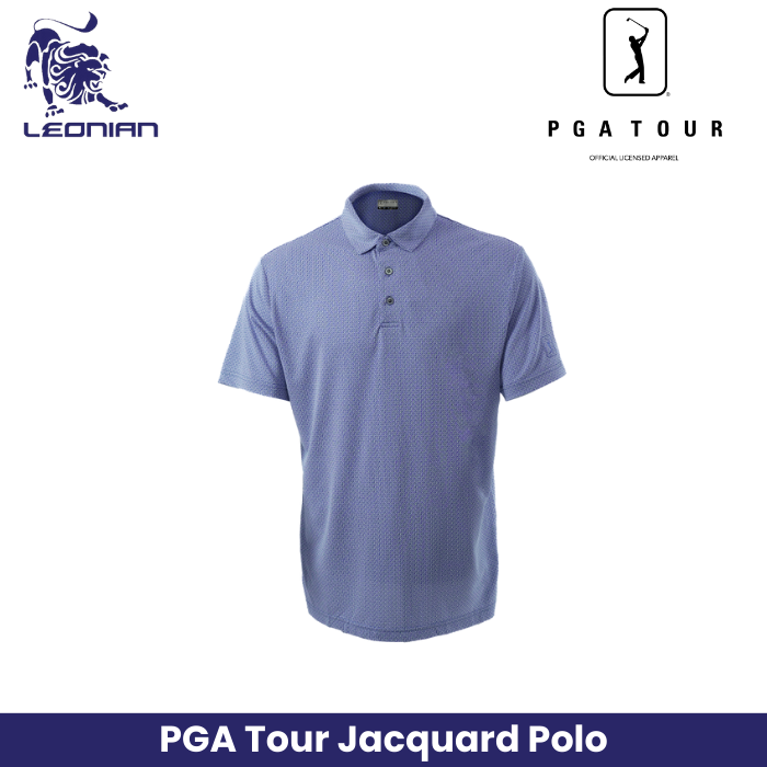 PGA Tour Shirt Color Micro Jacquard Polo