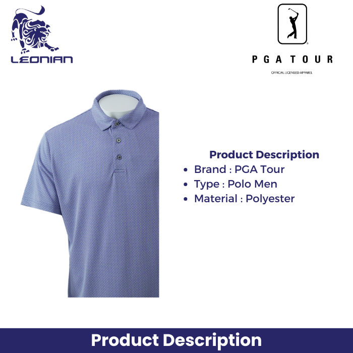 PGA Tour Shirt Color Micro Jacquard Polo