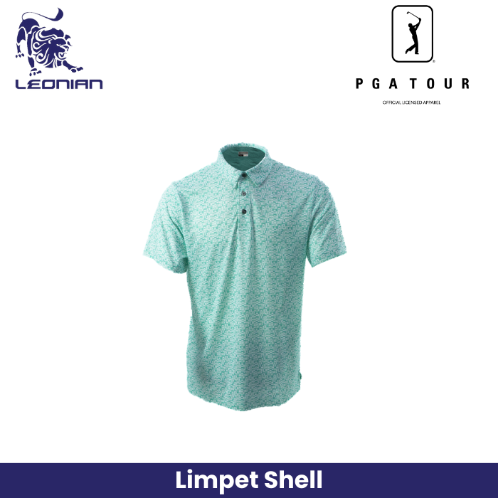 PGA Tour Shirt Golf Ball Geo Printed Polo