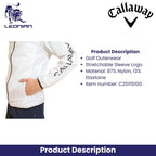 Callaway C25115100 Men's Water Repellent Full Zip Blouson Golf Outerwear
