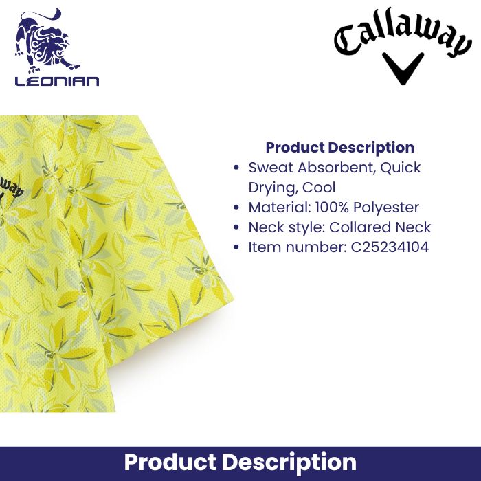 Callaway C25234104 Men's Short Sleeve Polo Shirt