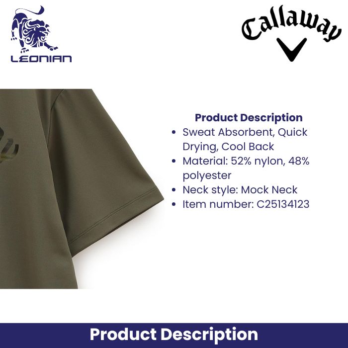 Callaway C25134123 Men's Short Sleeve Shirt
