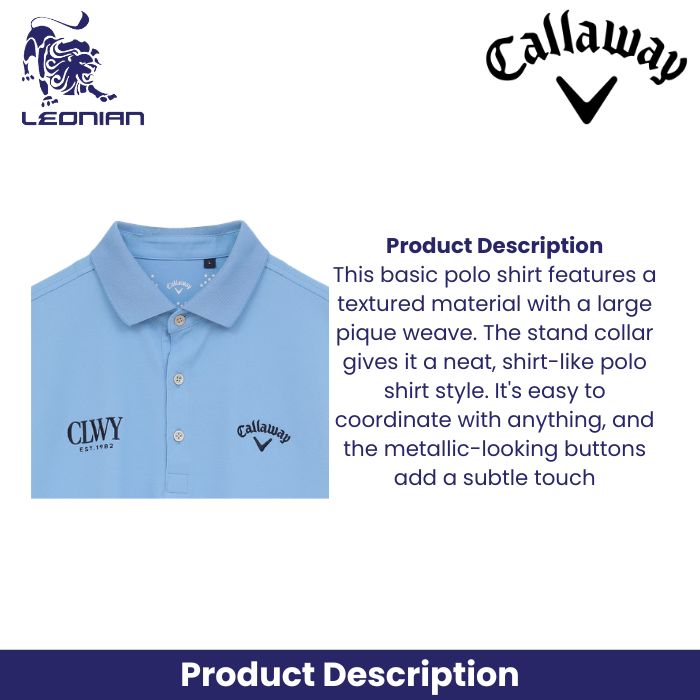 Callaway Big Pique Knit Golf Polo Shirt