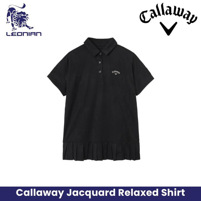 Callaway Palm Tree Jacquard Relaxed Women's Shirt