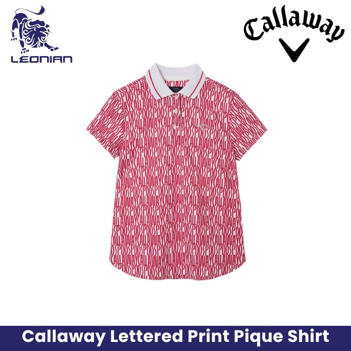 Callaway Lettered Print Pique Women's Shirt