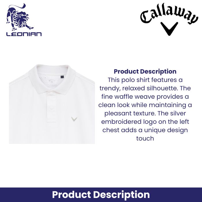 Callaway Mini Waffle Relaxed Golf Polo Shirt
