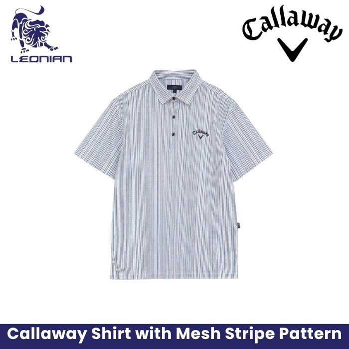 Callaway Shirt with Mesh Stripe Pattern