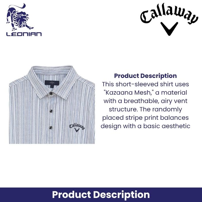 Callaway Shirt with Mesh Stripe Pattern
