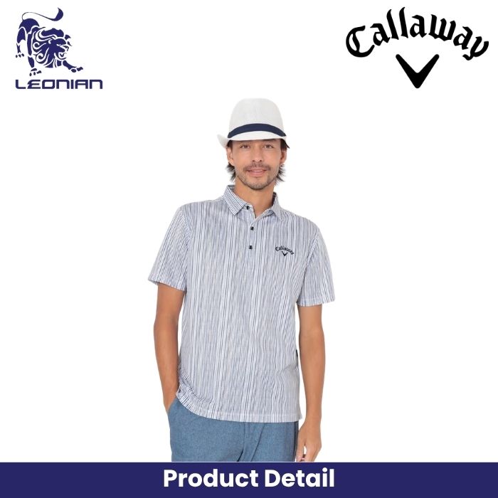 Callaway Shirt with Mesh Stripe Pattern