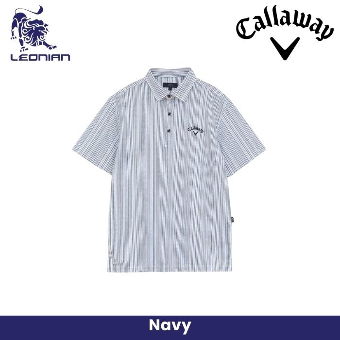 Callaway Shirt with Mesh Stripe Pattern
