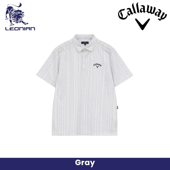Callaway Shirt with Mesh Stripe Pattern