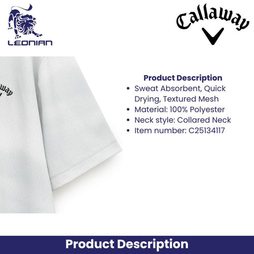 Callaway C25134117 Men's Short Sleeve Polo Shirt