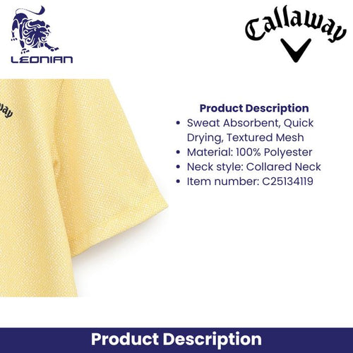 Callaway C25134119 Men's Short Sleeve Polo Shirt