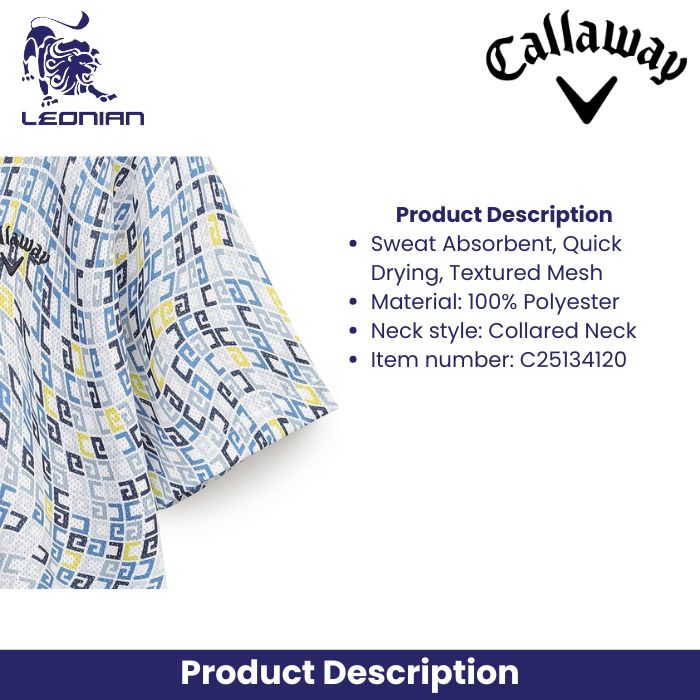 Callaway C25134120 Men's Short Sleeve Polo Shirt