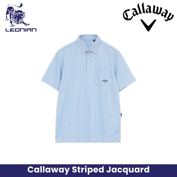 Callaway Striped Jacquard Golf Polo Shirt