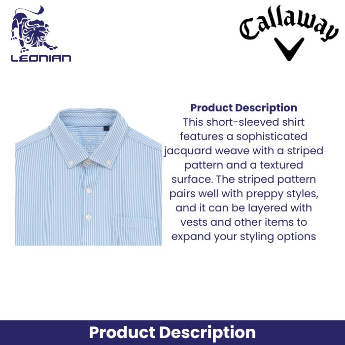 Callaway Striped Jacquard Golf Polo Shirt