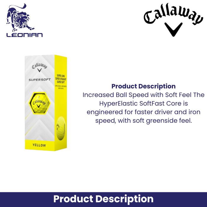 Bola Golf Callaway Supersoft Kuning 2025