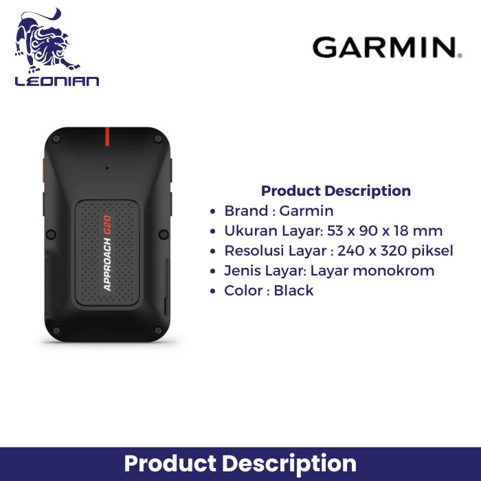 Garmin Approach G20 Solar GPS Golf Genggam