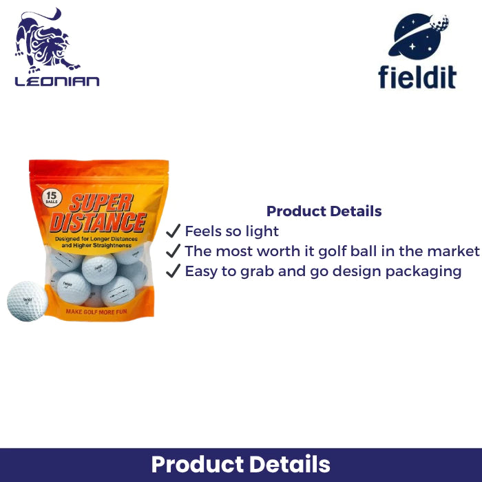 Fieldit Super Distance Golf Ball 2 Layers