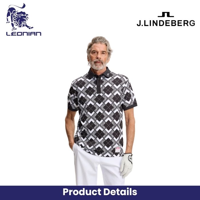 J.Lindeberg 30Y Tour Tech Argyle Polo