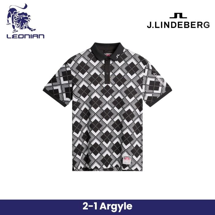 J.Lindeberg 30Y Tour Tech Argyle Polo