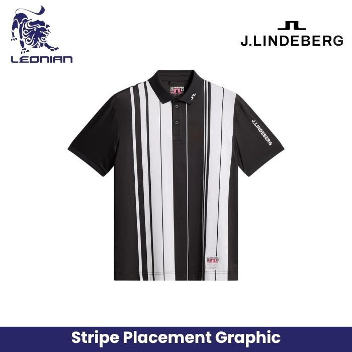 J.Lindeberg 30Y Tour Tech Striped Polo