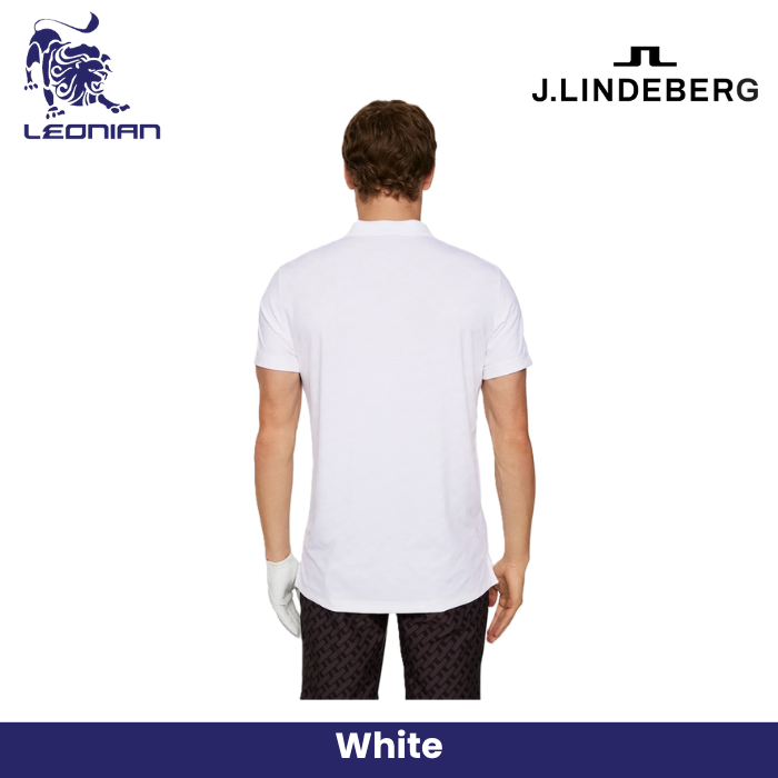 J.Lindeberg Bison Jacquard Polo Men's Golf Shirt