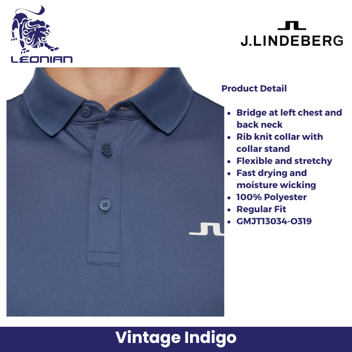 J.Lindeberg Bridge Polo Men's Golf Shirt